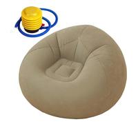 YPBEW Canapé-lit gonflable multifonction adapté aux adultes design portable base antidérapante tissu PVC souple pouf gonflable flocage PVC
