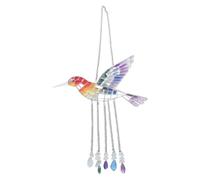 YPBEW Carillon éolien décoratif polyvalent avec forme d'oiseau arc-en-ciel ludique et réflexion de la lumière du soleil pour plusieurs réglages de carillon extérieur