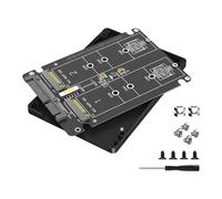 YPBEW Carte de conversion NGFF SATA3.0 et MSATA vers SATA3.0 pour économie d'espace - Prend en charge 2 pour les systèmes à petit facteur de forme