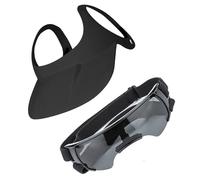 YPBEW Casques et lunettes de protection pour chien réglables - Chapeau de soleil perméable pour activités de plein air - Lunettes de cyclisme confortables pour animaux de compagnie