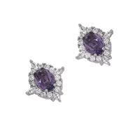 YPBEW Collier de serrage en cuivre avec zircones - Design élégant - Violet - Sécurisé pour les navetteurs actifs