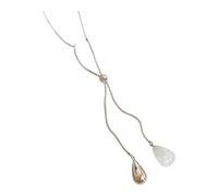 YPBEW Collier minimaliste en argent avec pendentif en forme de goutte d'eau - Chaîne élégante et délicate pour femme - Bijoux tendance - Cadeau élégant, One Size, Comme décrit, Comme décrit.