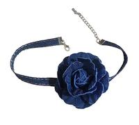 YPBEW Collier ras du cou à grande fleur gothique punk chaîne clavicule bijoux pour fête d'anniversaire, Grand, Comme décrit, Comme décrit.