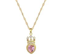 YPBEW Collier ras du cou en forme de cœur en zircon coloré avec strass pour femmes et filles - Chaîne élégante - Accessoire tendance, One Size, Comme décrit, Comme décrit.