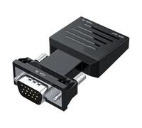 YPBEW Convertisseur VGA vers HDTV 1080p pour conversion vidéo entre plusieurs appareils Transmission stable Connecteur en métal Convertisseur