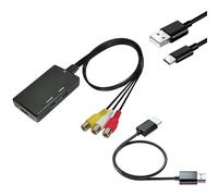 YPBEW Convertisseurs RCA vers HDTV pour moniteurs projecteurs avec sortie 720p/1080p prend en charge Pals NTSC SECAMs lecteurs DVD RCA vers convertisseurs