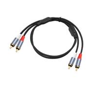 YPBEW Cordon vidéo professionnel 2RCA plaqué or interfaces en PVC moulé pour systèmes stéréos, récepteurs, décodeurs