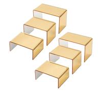 YPBEW Crysta Lot de 6 tours d'affichage en acrylique transparent pour bijoux, poupées, magasin de vente au détail