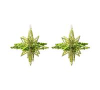 YPBEW Décoration verte étincelante à suspendre pour sapin de Noël - Incassable - Sans danger pour les enfants et les adultes - Décoration de Noël en acrylique