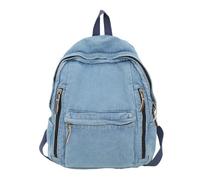 YPBEW Denims Sac à dos à bandoulière tendance décontracté pour l'école, les voyages et une utilisation quotidienne, bleu clair, Medium