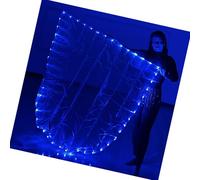 YPBEW Drapeau de danse semi-circulaire avec poteaux extensibles - Bannières de louange lumineuses à LED pour scène