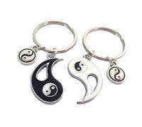 YPBEW Ensemble unique de porte-clés pour couple avec motif d'épissure, porte-clés tendance, ornement pratique, porte-clés