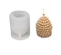 YPBEW Grand moule en silicone 3D en forme de pomme de pin de Noël, bougies, pommes de pin de Noël