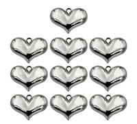 YPBEW Lot de 10/20 pendentifs en forme de cœur pour la Saint-Valentin, fabrication de bijoux, colliers, perles, boucles d'oreilles, fournitures de fabrication uniques et personnalisées, One Size