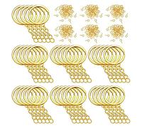 YPBEW Lot de 250 porte-clés en métal avec chaîne et anneaux ouverts pour la fabrication de bijoux Couleurs mélangées