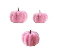 YPBEW Lot de 3 citrouilles artificielles en tissu velouté pour Noël, Thanksgiving, Halloween, intérieur et extérieur
