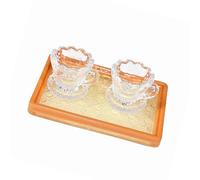 YPBEW Lot de 4 récipients en résine transparente incassables pour décoration de café, bureau à domicile et décorations de plantes miniatures