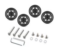 YPBEW Lot de 4 valises silencieuses et pratiques de rechange rotatives à 360 degrés pour valises silencieuses, 60 Noir