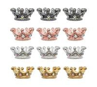 YPBEW Lot de perles multi-usages en forme de couronne de 6 x 12 mm, accessoires de fabrication de bijoux, texture en alliage pour colliers, bracelets et colliers