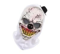 YPBEW Masque de clown craquelé en latex au nez noir effrayant - Accessoires étranges pour événement à thème, jeux de rôle, clown de terreur