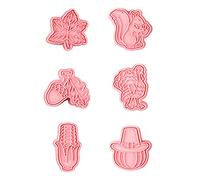 YPBEW Moule à biscuits pour Thanksgiving - Décoration de gâteaux pour enfants - Gadget de cuisson - Érable, écureuil, pommes de pin, dinde, maïs, citrouille