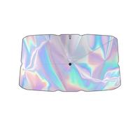 YPBEW Pare-soleil réfléchissant extensible jusqu'à 140 x 75 cm pour une couverture complète du pare-brise et un rangement rapides, pare-soleil réfléchissant la chaleur pour voiture
