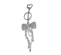 YPBEW Pendentif unique en forme de nœud orné de téléphone en acrylique robuste à suspendre - Portable - Pour déclaration tendance - Perles et pompons