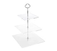 YPBEW Plateau européen pour fête de vacances - Assiette à fruits à trois couches - Présentoir à gâteaux pour dessert, bonbons, gâteaux - Présentoir à gâteaux pour table à dessert - Ensemble acrylique