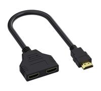 YPBEW Répartiteur HDTV 1 entrée 2 sorties pour double affichage 1080p Convient pour projecteurs Usage domestique Port Splitter