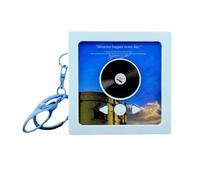 YPBEW Rétro tourne-disque lecteur de musique porte-clés boîte avec design décoratif intégré dans des mélodies pour la relaxation aventure porte-clés