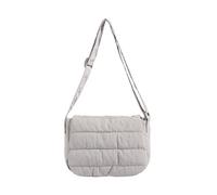 YPBEW Sac à bandoulière en coton matelassé à la mode pour femmes, sac à main à bandoulière décontracté, sac à main sous les bras pour étudiant, sac à rabat décontracté, gris, One Size