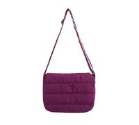 YPBEW Sac à bandoulière en coton matelassé à la mode pour femmes, sac à main à bandoulière décontracté, sac à main sous les bras pour étudiant, sac à rabat décontracté, violet, One Size