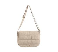 YPBEW Sac à bandoulière en coton matelassé à la mode pour femmes, sac à main à bandoulière décontracté, sac à main sous les bras pour étudiant, sac à rabat décontracté, kaki clair, One Size