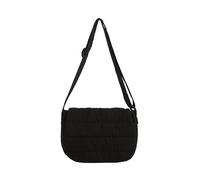 YPBEW Sac à bandoulière en coton matelassé à la mode pour femmes, sac à main à bandoulière décontracté, sac à main sous les bras pour étudiant, sac à rabat décontracté, Noir , One Size