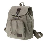 YPBEW Sac à dos élégant en toile pour femme, sac à dos de voyage, sac d'école tendance avec rangement spacieux et poignée confortable, vert militaire, Medium