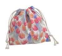 YPBEW Sac de rangement fonctionnel à motif floral avec cordon de serrage pour écouteurs pour maquillage essentiel et petits gadgets tendance pour femme, D, Beauté de masse