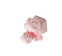 YPBEW Touches mécaniques en résine avec figurines de cochon 3D qui garantissent une résistance aux rayures et un montage stable