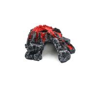 YPBEW Volcan Halloween Aquascaping Stone for Fish Tanks Resines Decorations Safe Bubbler Design Réaliste Aquarium Volcan Decor