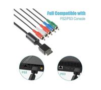Ypbpr for PS2// Slim HDTV-Ready TV HD Component AV Cable 5-Wire 6FT Black