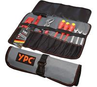 YPC VarioRoll L - 45 x 32 cm, 10 compartiments et 4 boucles de maintien, sac à outils enroulable, sac à couteaux, sac à outils, rouleau à outils, tournevis et clé plate vide