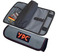 YPC VarioRoll M - 36 x 25 cm, 2 Poches zippées, 4 Poches plaquées et 4 Passants, Sac à Outils Enroulable, Sac à Couteau, Sac à Outils, Sac à Tournevis, Vide