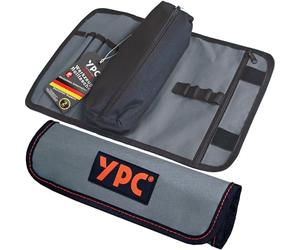 YPC VarioRoll M - 36 x 25 cm, 2 Poches zippées, 4 Poches plaquées et 4 Passants, Sac à Outils Enroulable, Sac à Couteau, Sac à Outils, Sac à Tournevis, Vide