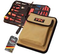 YPC ZipCaddy XL Porte-outils, 31 x 23 x 5 cm, avec grande poche extérieure et 34 boucles, sac à outils, vide, porte-outils, pochette à clés, étui à outils..