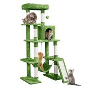 YPDOPORA Arbre À Chat Multi-Niveaux De 63 Pouces, avec Griffoirs Recouverts De Sisal, Condo, Hamac, Balle Suspendue Et Plate-Forme Étendue pour Que Les Chats Puissent Jouer,D