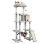 YPDOPORA Arbre À Chat Multi-Niveaux De 63 Pouces, avec Griffoirs Recouverts De Sisal, Condo, Hamac, Balle Suspendue Et Plate-Forme Étendue pour Que Les Chats Puissent Jouer,B