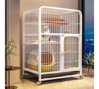 YPDOPORA Cages pour Chats D'intérieur Et D'extérieur - Cages pour Petits Animaux - Clôture pour Chinchillas, Furets, Chatons, Grandes Cages en Fil Métallique avec roulettes, Échelles De Lit,E