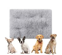 YPDOPORA Coussin De Cage pour Chien, Coussin De Cage pour Chien, Lit en Peluche pour Chien Et Chat, Lits Antidérapants pour Animaux De Compagnie, Coussin De Cage Confortable Et Lavable,Gris,3XL