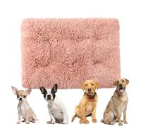 YPDOPORA Coussin De Cage pour Chien, Coussin De Cage pour Chien, Lit en Peluche pour Chien Et Chat, Lits Antidérapants pour Animaux De Compagnie, Coussin De Cage Confortable Et Lavable,Rose,XL