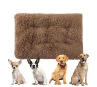YPDOPORA Coussin De Cage pour Chien Et Chat en Peluche De Luxe, Lit Orthopédique en Mousse pour Chien, Coussin De Chenil Ultra-Doux Lavable en Machine avec Fond Antidérapant pour Chiens,Marron,3XL