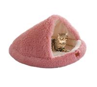 YPDOPORA Cozy Cocoon Cat Bed, Lit Semi-Fermé pour Animaux De Compagnie, Grands Lits De Grotte pour Chats D'intérieur, Grotte De Lits pour Animaux De Compagnie Amovible Et Lavable,Rose,L